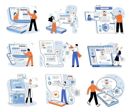 Account login. Authorization is required to authorize specific actions within 库存插图