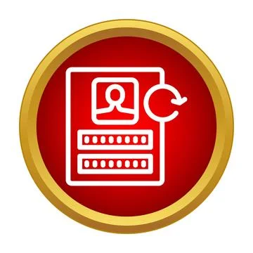 Account login form refreshing or updating password Stock Illustration