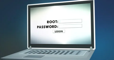 Account login with name and password on digital laptop screen, Access Stock Footage 157600264