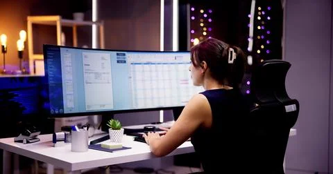 Account Manager In Office Coding Stock Photos