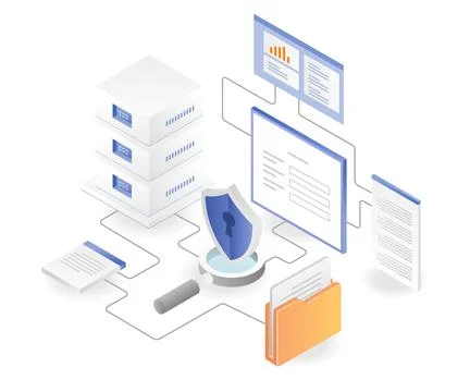 Account network and server security Stock Illustration