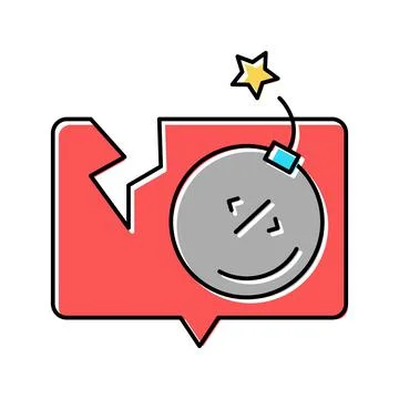 Account or program hacking color icon vector illustration Stock-Illustration