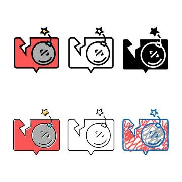 Account or program hacking color icon clean vector Illustrazione stock