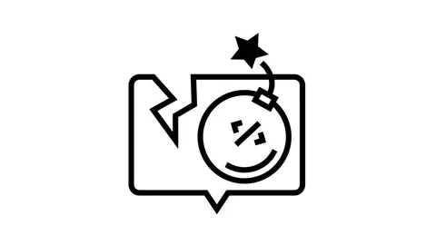 Account or program hacking line icon animation Stock Footage 163795055