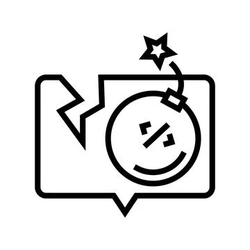Account or program hacking line icon vector illustration Stock-Illustration