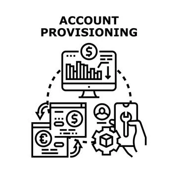 Account provisioning system management and setup process 스톡 일러스트