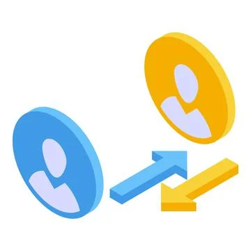 Account remote access icon, isometric style Illustrazione stock