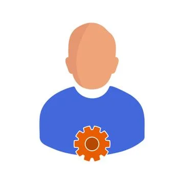 Account Settings Icon. Flat style vector EPS. 스톡 일러스트