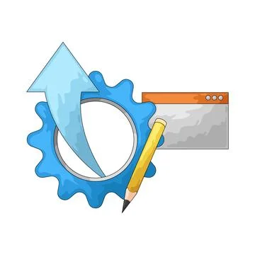 Account settings illustration Stock Illustration