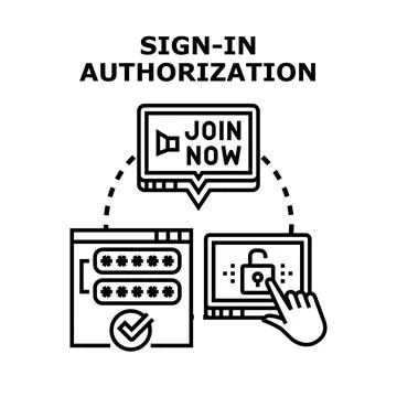 Account sign in authorization access concept Stock Illustration