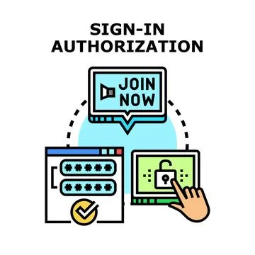 Account sign in authorization access concept Stock-Illustration