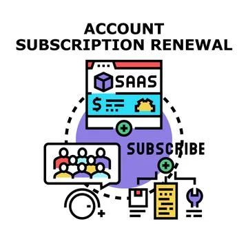 Account subscription renewal concept vector illustration Illustrazione stock