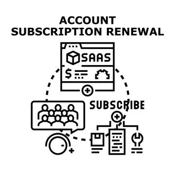 Account subscription renewal concept vector illustration Stock Illustration