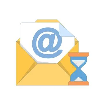 Account verification concept with time limit, verification email expiration. Stock Illustration