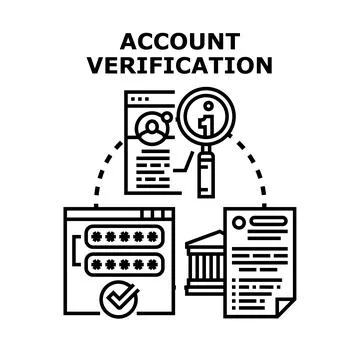 Account verification process ensuring digital identity and security 스톡 일러스트