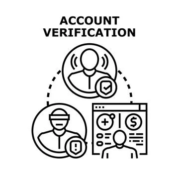 Account verification process ensuring online identity security 스톡 일러스트