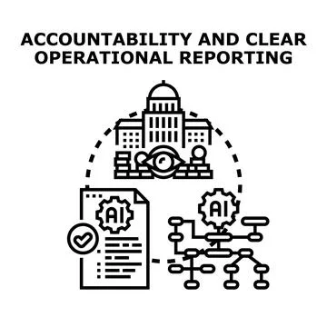 Accountability and operational reporting using artificial intelligence Stock Illustration