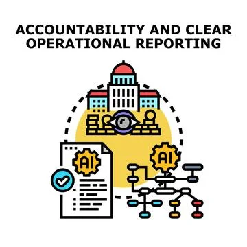 Accountability and operational reporting using artificial intelligence Stock Illustration