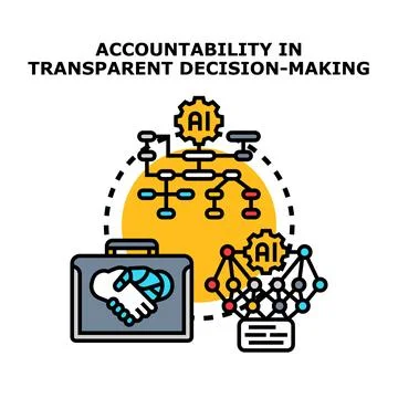 Accountability and transparent decision making with artificial intelligence Stock Illustration