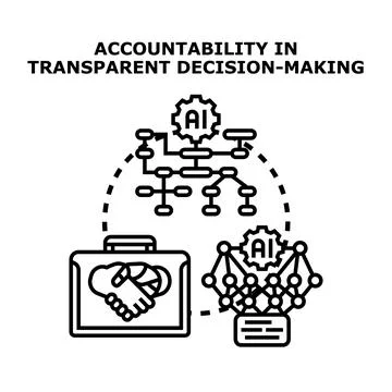Accountability and transparent decision making with artificial intelligence Stock Illustration