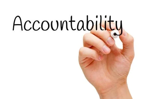 Accountability Black Marker Stockfoto's