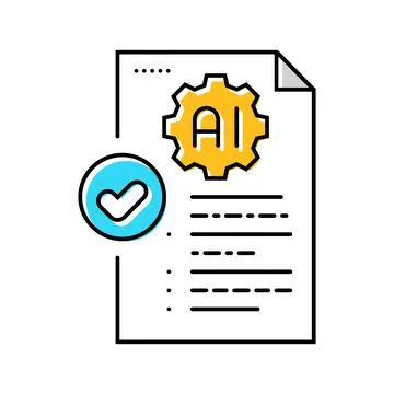 Accountability checklist color icon vector illustration Stock Illustration
