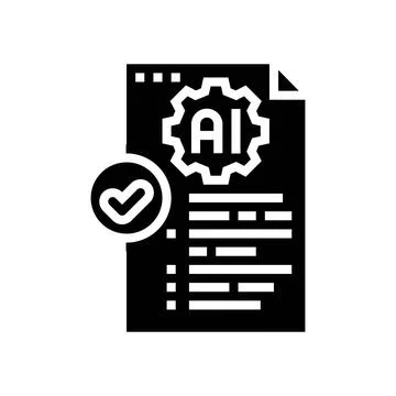 Accountability checklist glyph icon vector illustration Stock Illustration