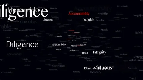 ACCOUNTABILITY Keywords Animation, Background, Loop 스톡 동영상 319043944