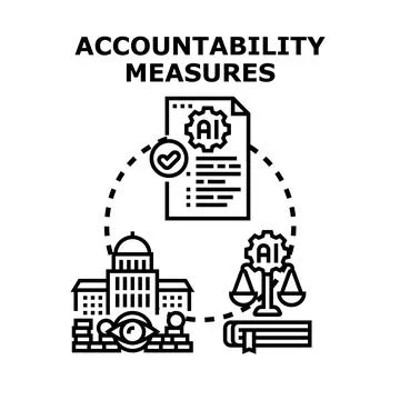 Accountability measures for artificial intelligence governance and ethics Stock Illustration