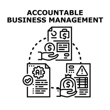 Accountable business management process for financial control イラスト素材