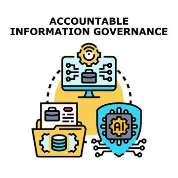 Accountable information governance for data protection and management Stock Illustration