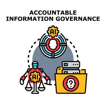 Accountable information governance system managing personal data Stock Illustration