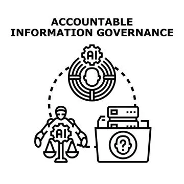 Accountable information governance system managing personal data Stockillustratie