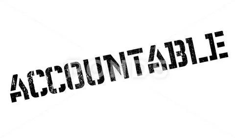 Accountable rubber stamp Stock Illustration