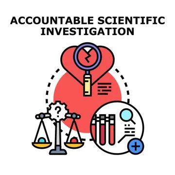 Accountable scientific investigation concept vector illustration Stock Illustration