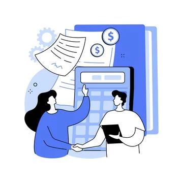 Accountant appointment abstract concept vector illustration. Stock Illustration