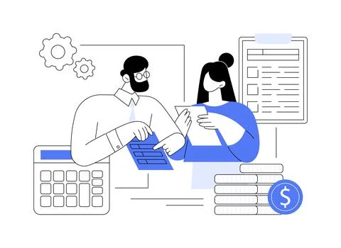 Accountant appointment abstract concept vector illustration. イラスト素材