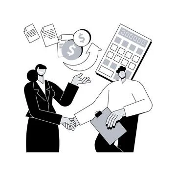Accountant appointment abstract concept vector illustration. イラスト素材