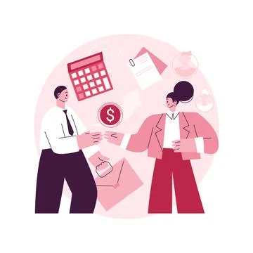 Accountant appointment abstract concept vector illustration. イラスト素材
