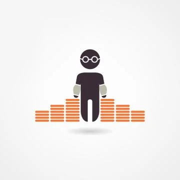 Accountant icon Stock Illustration