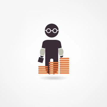 Accountant icon Stock Illustration