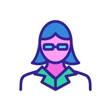 Accountant icon vector. Isolated contour symbol illustration 스톡 일러스트