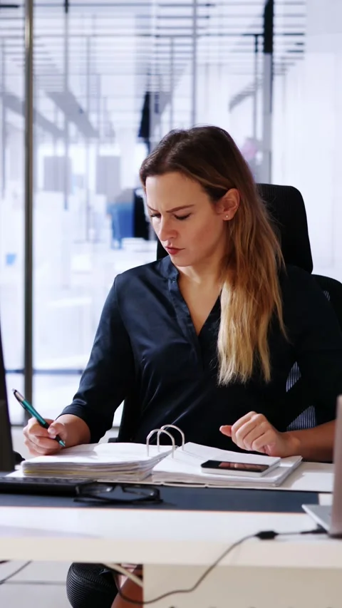 Accountant Using E Invoice Software At Computer Stock Footage 257923153