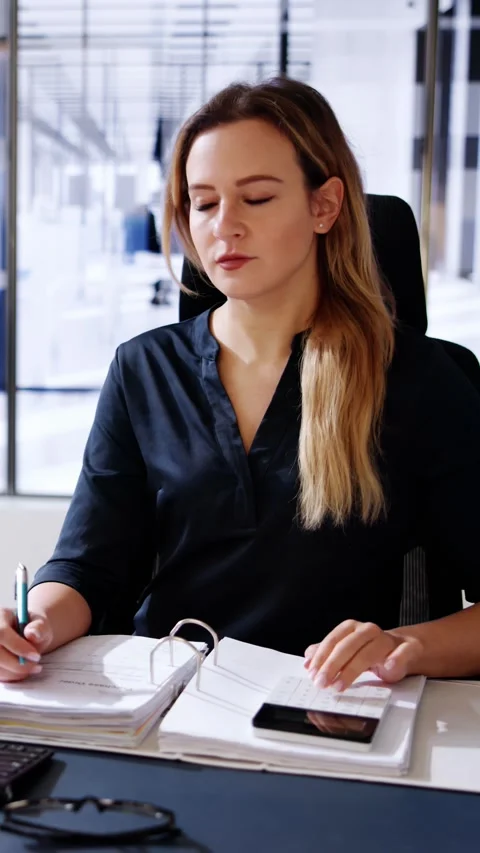 Accountant Using E Invoice Software At Computer Stock Footage 260596168