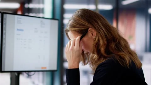 Accountant Using E Invoice Software At Computer Stock Footage 264046852