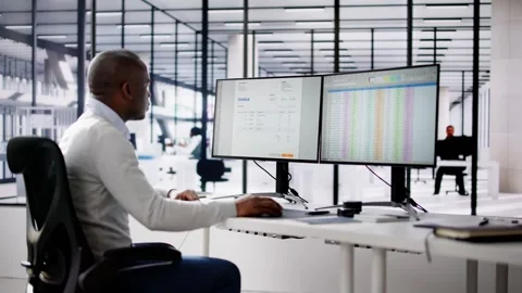 Accountant Using Finance E Invoice Software Stock Footage 264036262