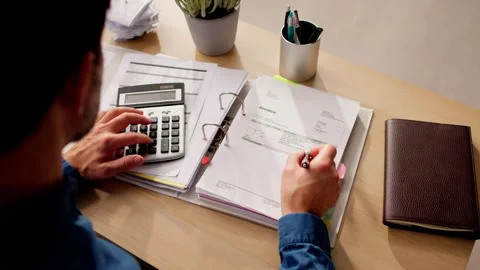 Accountant Using Finance E Invoice Software Stock Footage 274372792