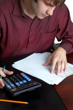 Accountant at work Stock Photos
