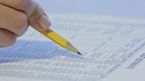 Accountant working with tables Stock Footage 47449614