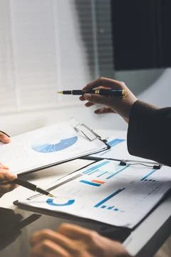 Accountants processing financial documents and taxes, managing corporate fi.. 写真素材
